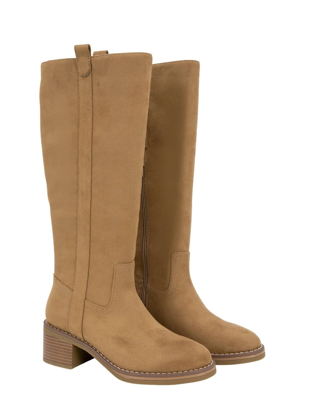 Kensie Tan Suede Over-The-Knee Block Heel Boots Size 9